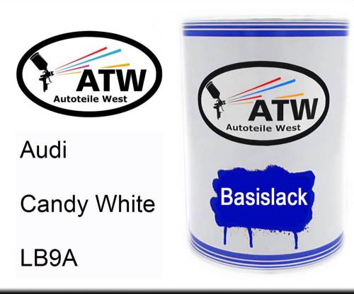 Audi, Candy White, LB9A: 500ml Lackdose, von ATW Autoteile West.